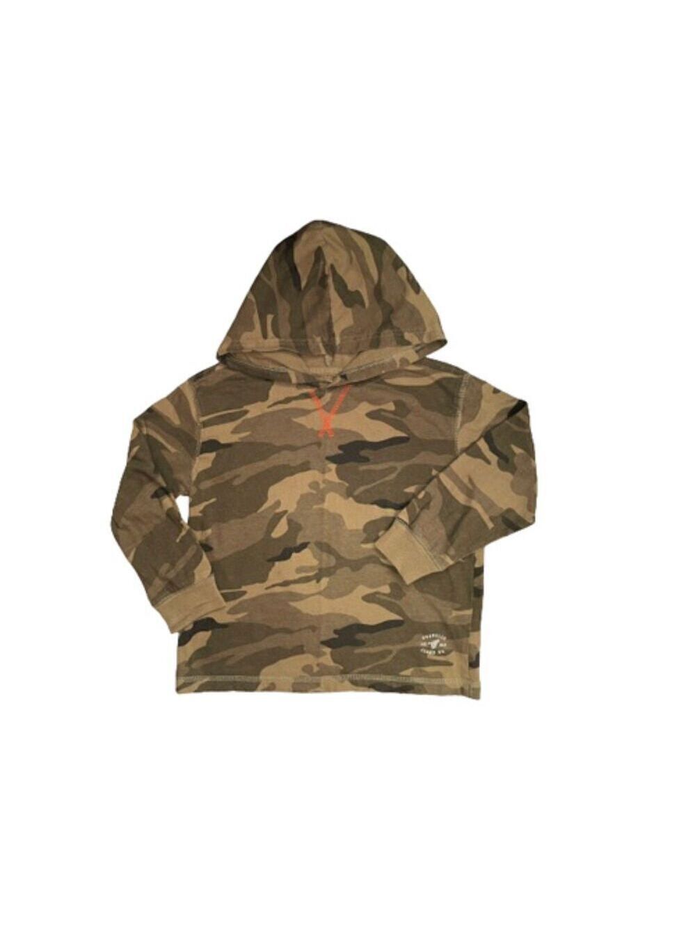 Wrangler Jeans CO. Green Camo Long Sleeve Hoodie Size 4/5